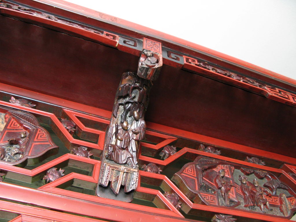 19th Century Chinese Lacquer Wedding Bed 1