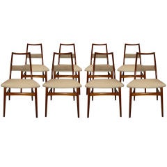Eight Ponti Style Dining Chairs 4