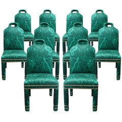Set of 10 "Hutton" Malachite Chair 2