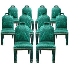 "Hutton" Malachite Chairs Originals