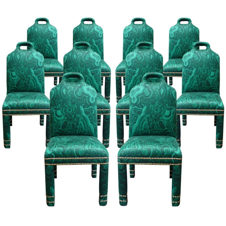 "Hutton" Malachite Chairs Originals