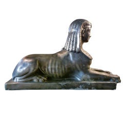 1920's Guilt Covered Plaster Sphinx