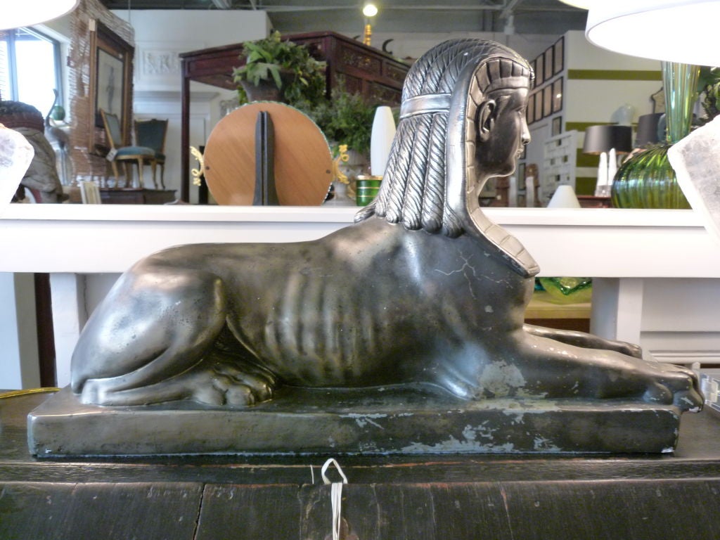 Bronze covered plaster.  Art Deco.  Patina