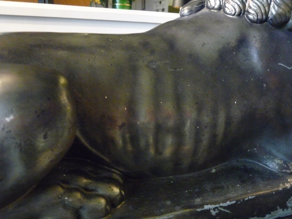Bronze 1920's Guilt Covered Plaster Sphinx