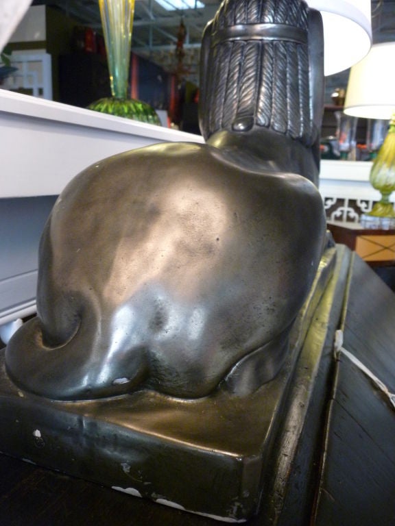 1920's Guilt Covered Plaster Sphinx 2