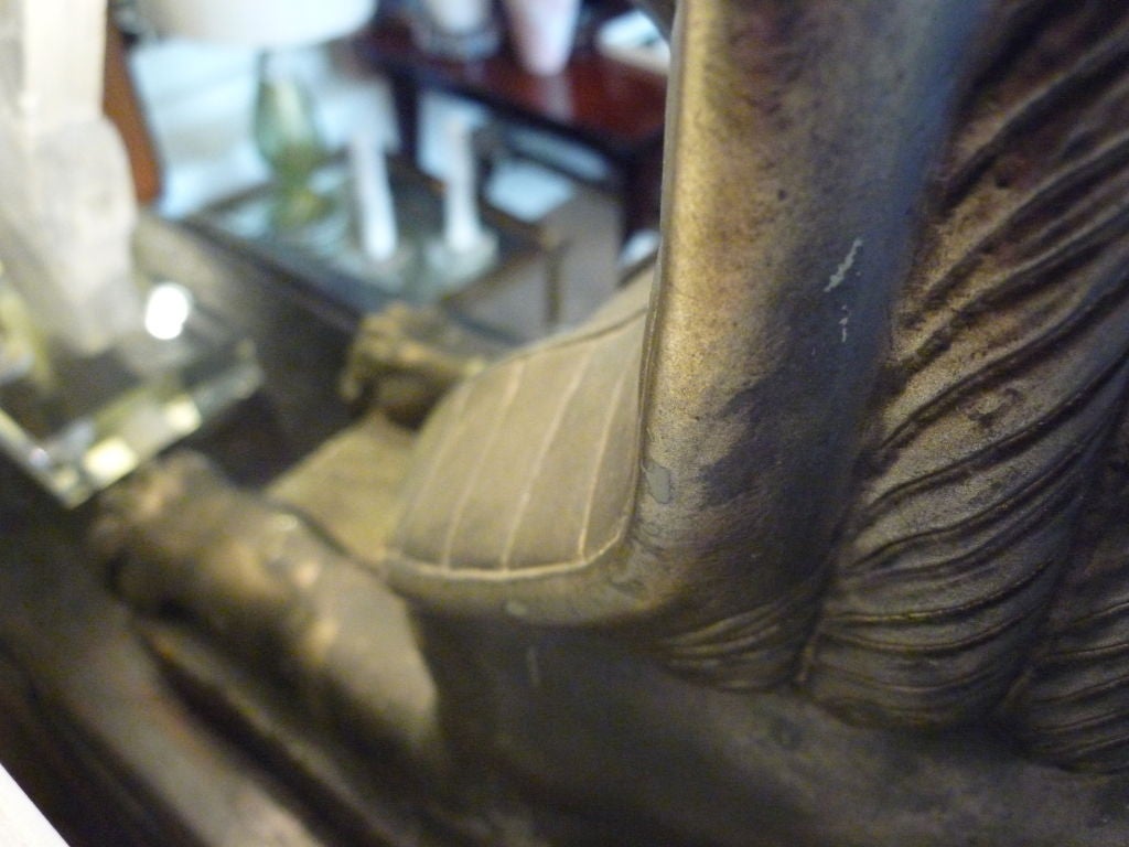 1920's Guilt Covered Plaster Sphinx 3