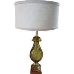 Vintage Gold Murano Glass Lamp