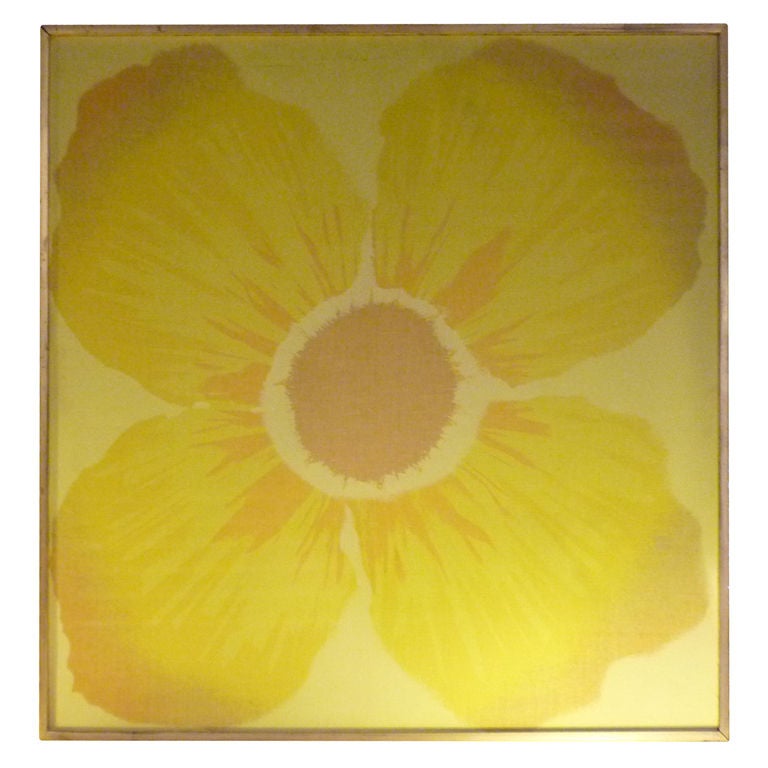 Mod Yellow Flower Silk Screen