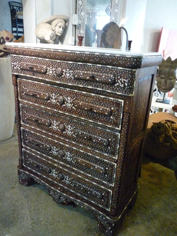 20th Century Syrian Inlaid Chest of Drawers