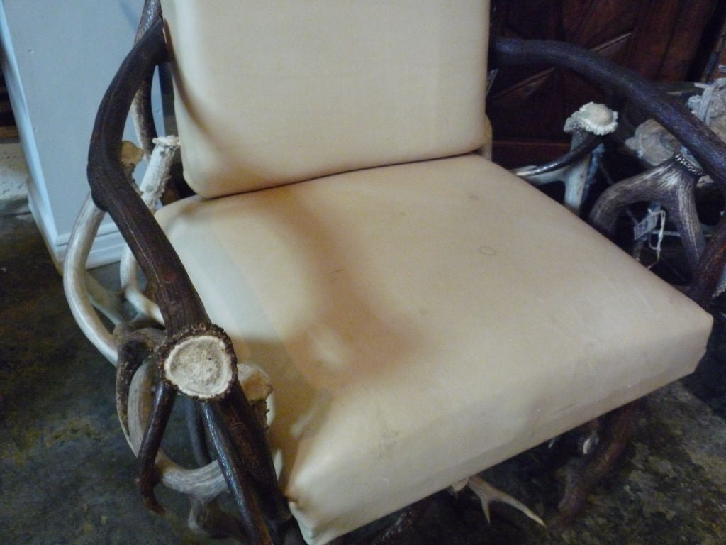 Black Forest Horn Style Arm Chair