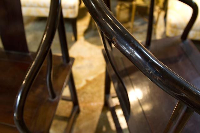 Mid-20th Century Pair of Rosewood Horseshoe Chairs