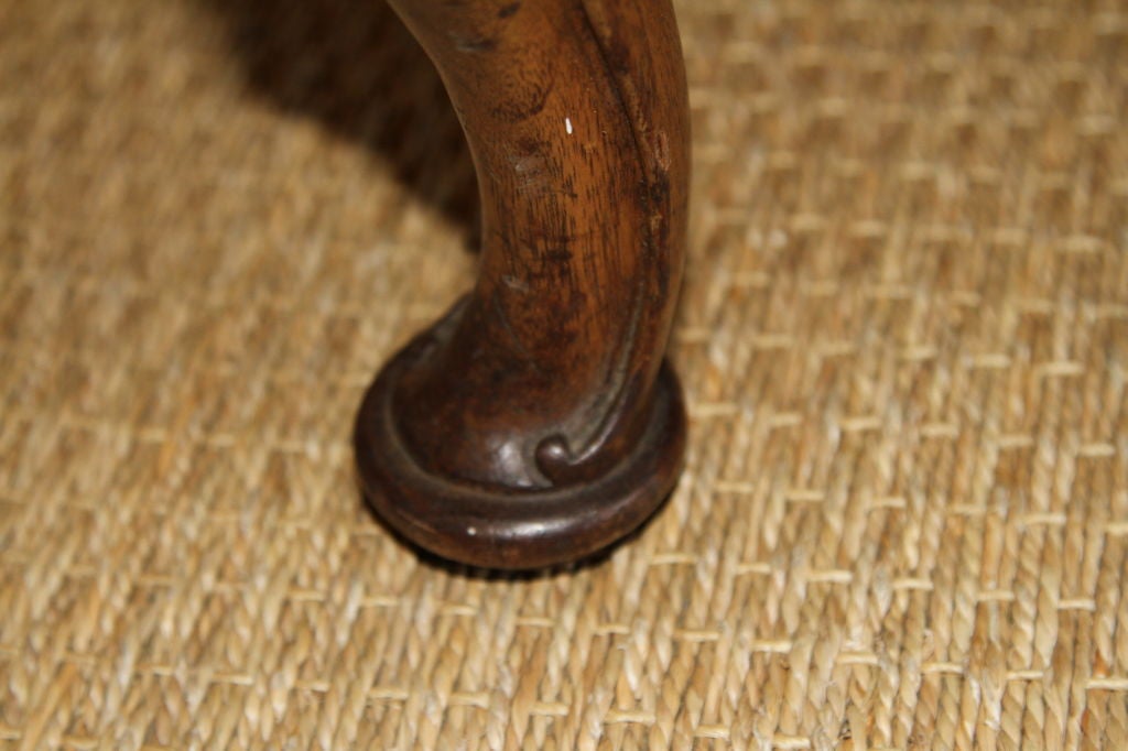 19th Century Embossed Leather Stool For Sale