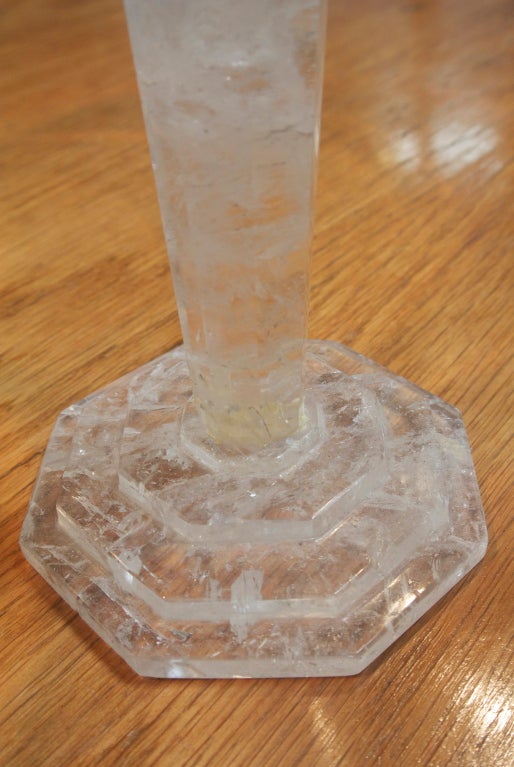 Rock Crystal Candlesticks For Sale 4