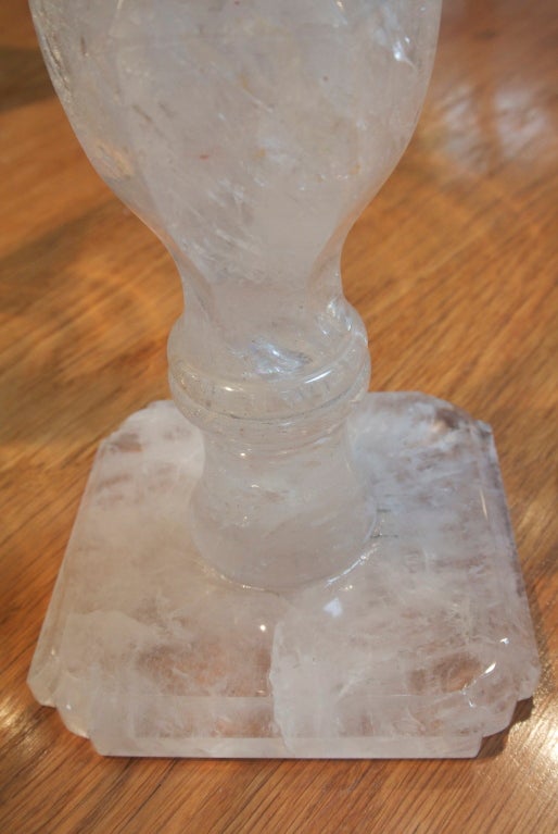 Pair of Rock Crystal Candlesticks 1