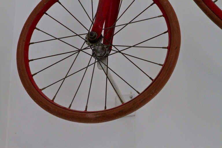 19th Century Graphic 1870 High Wheel Bicycle For Sale