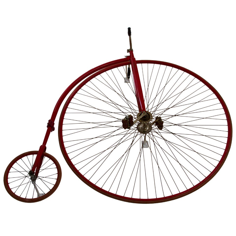 Graphic 1870 High Wheel Bicycle For Sale