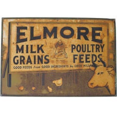 Vintage Elmore Feed Pictorial Sign