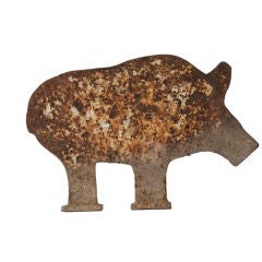 Antique Blacksmith Made Wild Boar or Pig Shooting Target