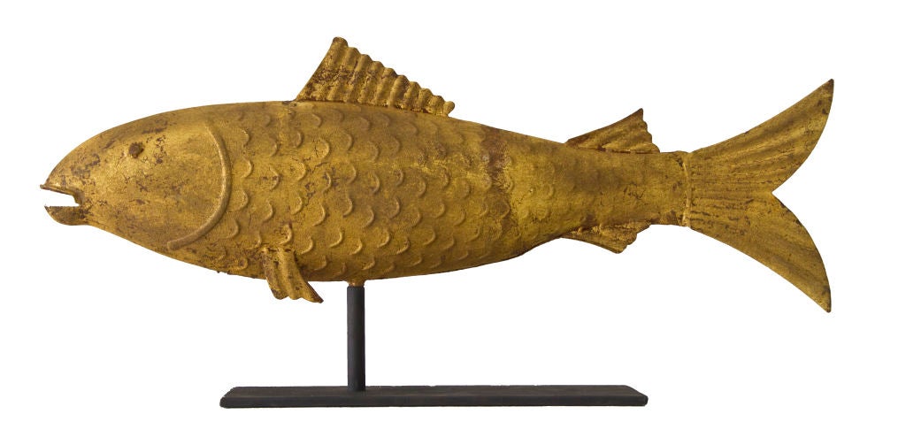 Highly representational essence of fish weathervane.  Decorative and delightful.