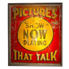 Early Zinc Sign: 'Pictures That Talk'
