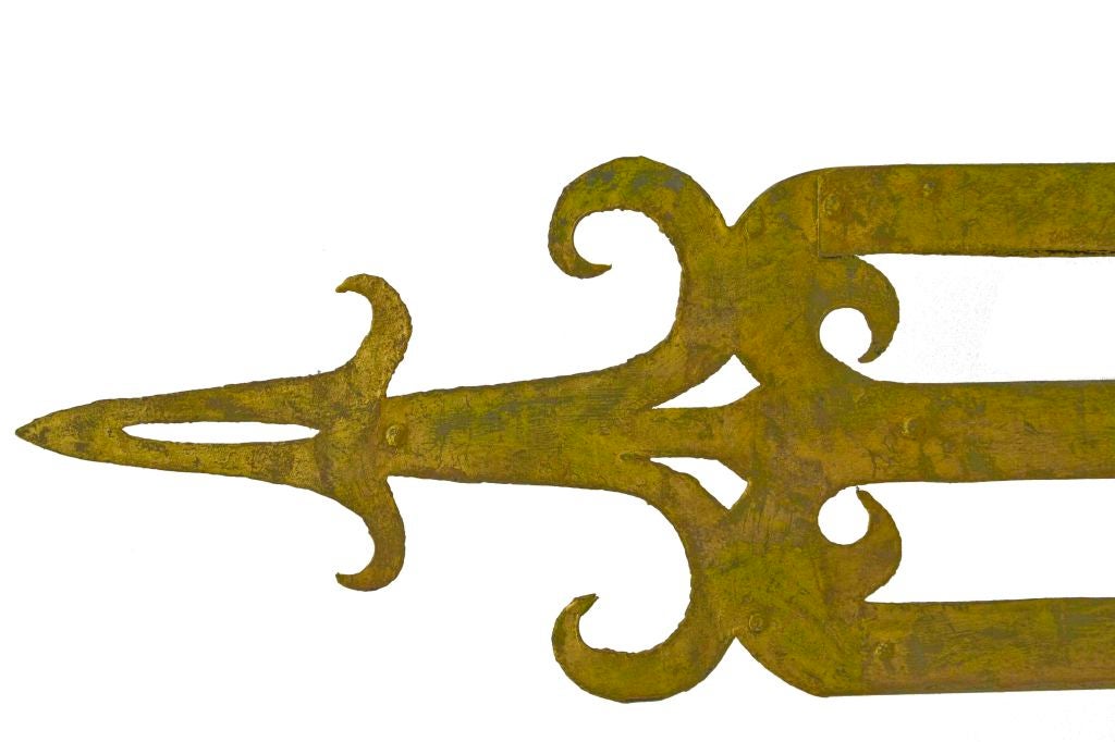 Blacksmith Made Classic Banner Weathervane with Ball