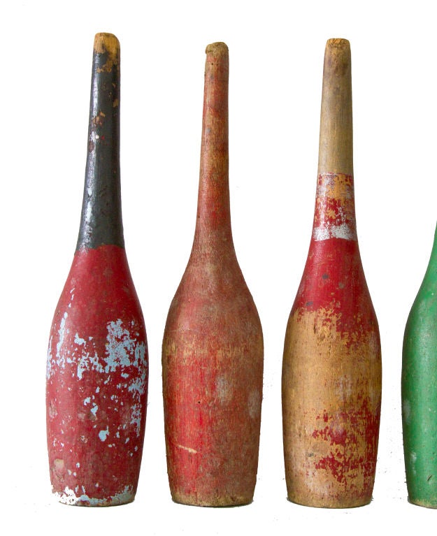 Mid-20th Century Seven Skittles and Ball