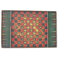 Early and Unusual Combination Checkerboard and Backgammon
