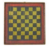 Early Two Sided Gameboard with Unusual and Vibrant Palette