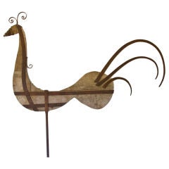 Contemporary Folk Art Rooster Sculpture