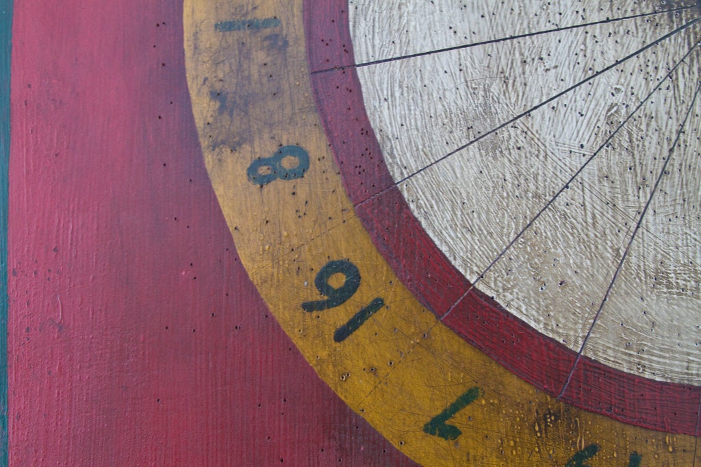 An extremely handsome, large game board.  One of a kind.  Signed on verso G. Yeager, 1937.