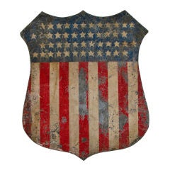 Painted American Patriotic Shield