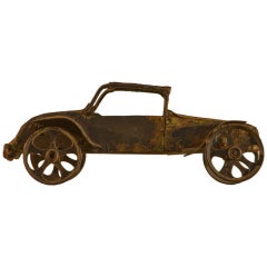 Vintage Folky Handmade Tin Automobile