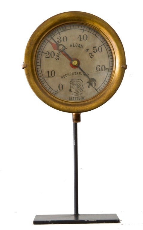 American Collection of Five Early Industrial Pressure Gauges For Sale