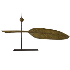 Antique Finely Rendered Quill Weathervane