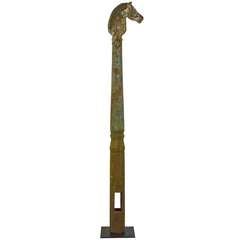 Cast Iron 19th Century Horse Head Hitching Post