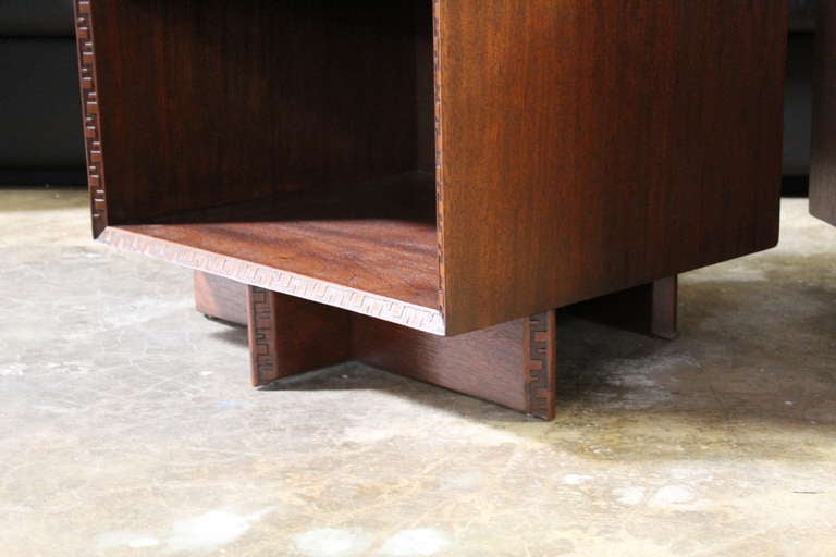 Pair of Bedside Tables by Frank Lloyd Wright for Henredon 3