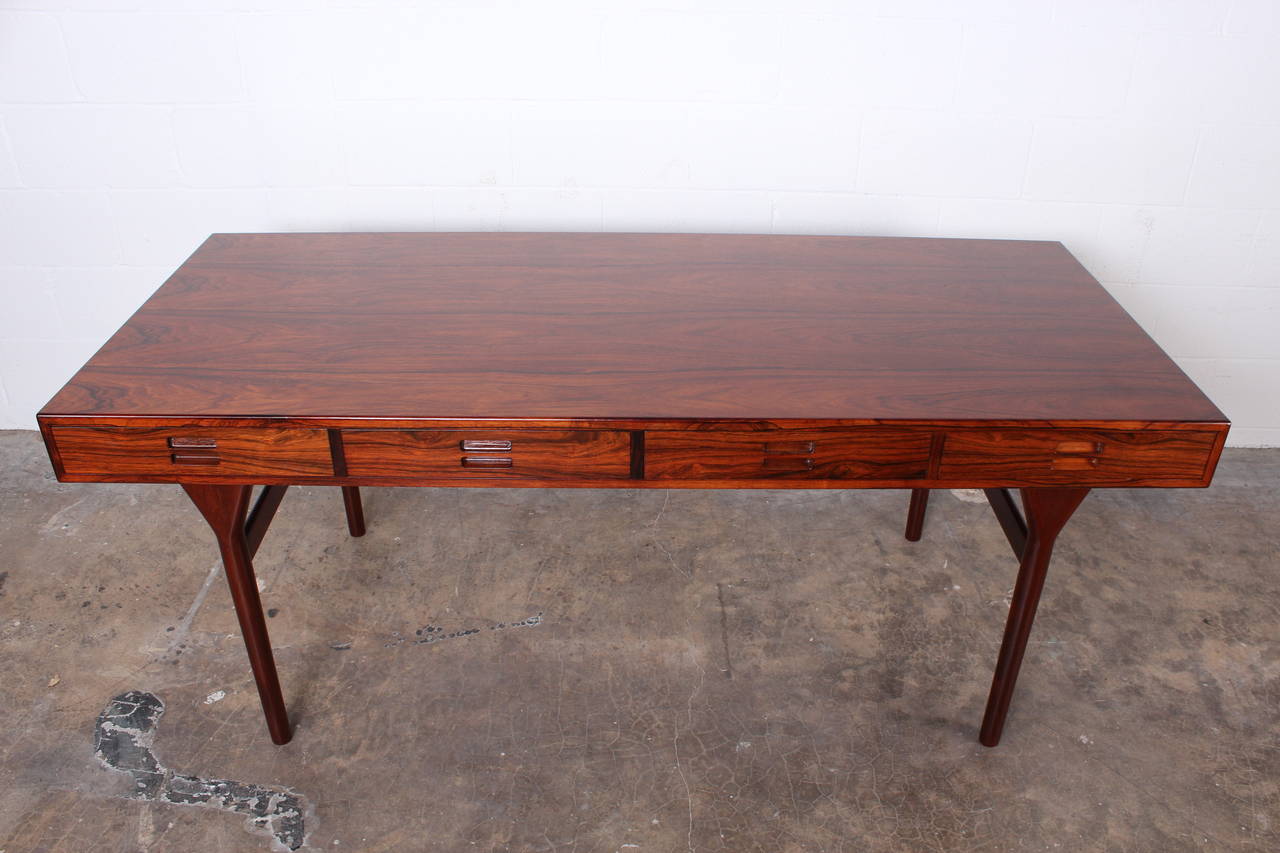 Danish Large Rosewood Desk by Nanna Ditzel
