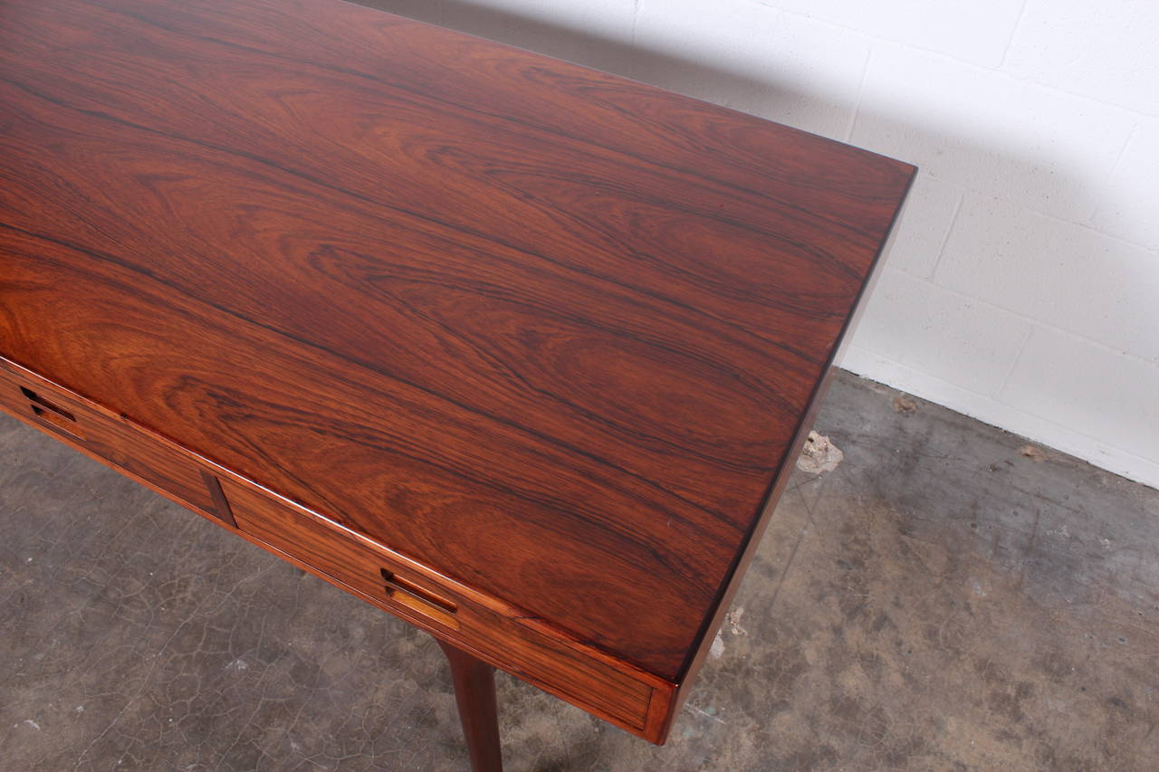 Large Rosewood Desk by Nanna Ditzel In Excellent Condition In Dallas, TX