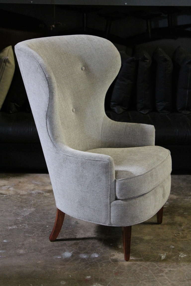 Early Wing Chair by Edward Wormley for Dunbar In Excellent Condition In Dallas, TX