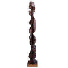 Large abstract wooden sculpture