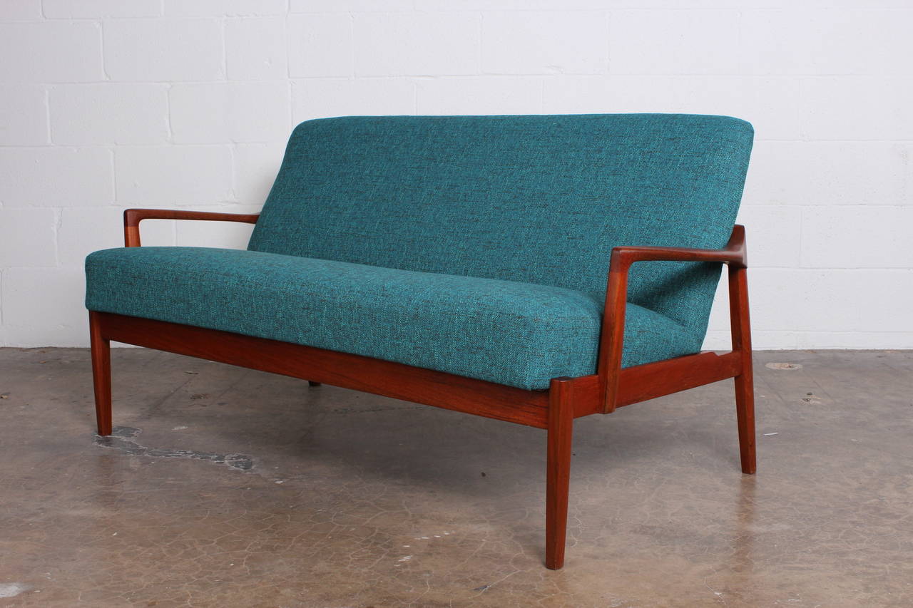 Danish Settee Designed by Edvard and Tove Kindt-Larsen