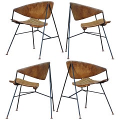 Set of four lounge chairs by Arthur Umanoff