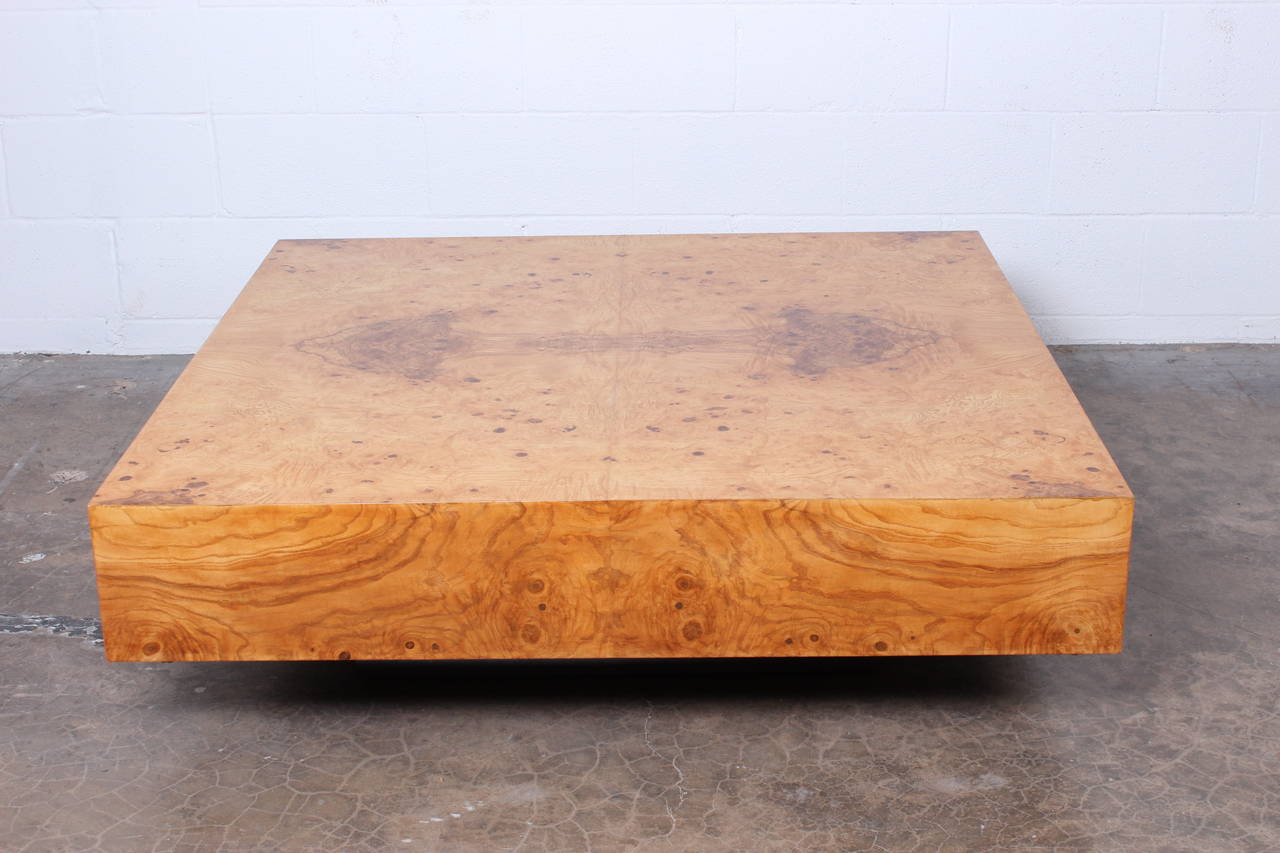 Large Burl Coffee Table by Milo Baughman for Thayer Coggin 1