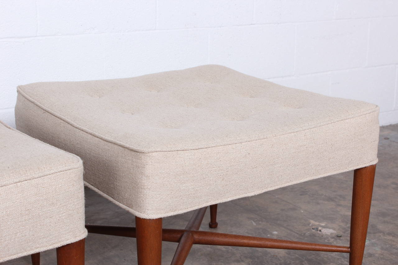 Pair of Thebes Stools by Edward Wormley for Dunbar 1