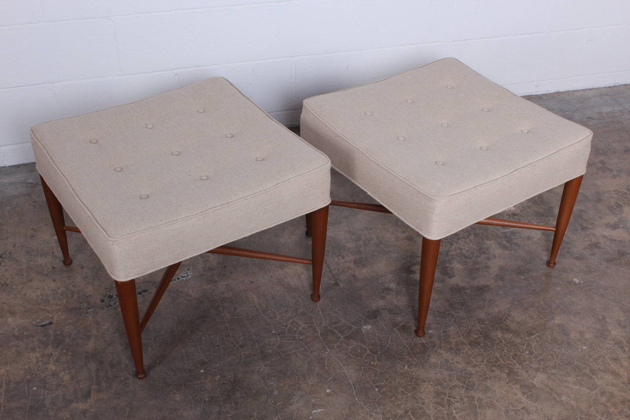 Pair of Thebes Stools by Edward Wormley for Dunbar 6