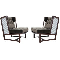Rare pair of wing chairs by Edward Wormley for Dunbar