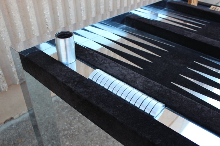 Backgammon Game Table and Chairs by Paul Evans 1