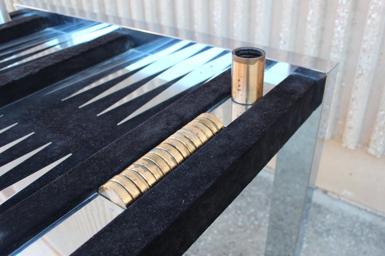 Backgammon Game Table and Chairs by Paul Evans 2