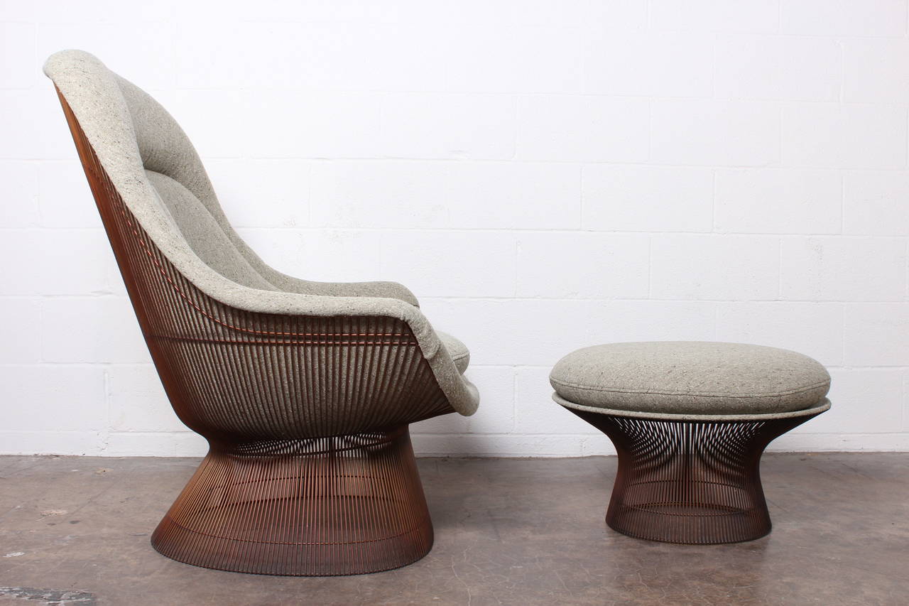 Rare version of this chair in solid copper. Designed by Warren Platner for Knoll. Fully restored.