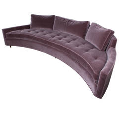 Curved Sofa by Harvey Probber in Mohair
